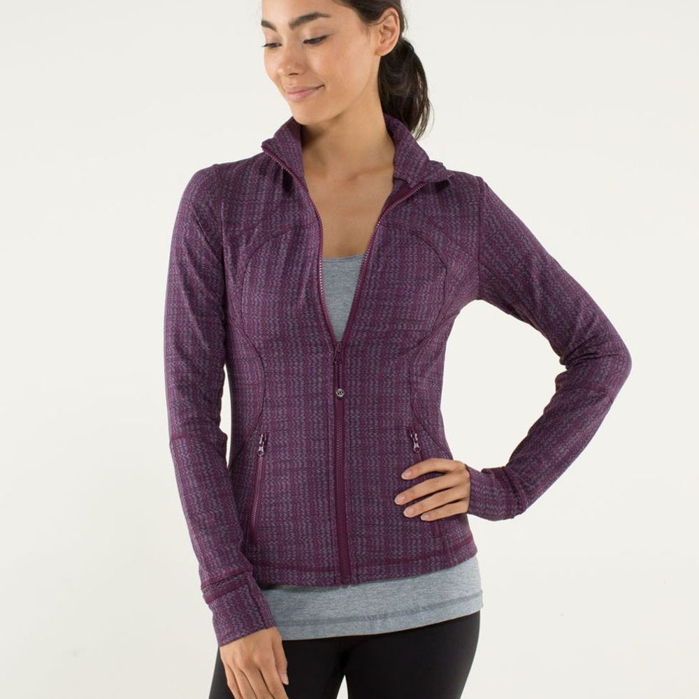 lululemon athletica Purple Utility Jacket with Full Zip and Stand-Up Collar